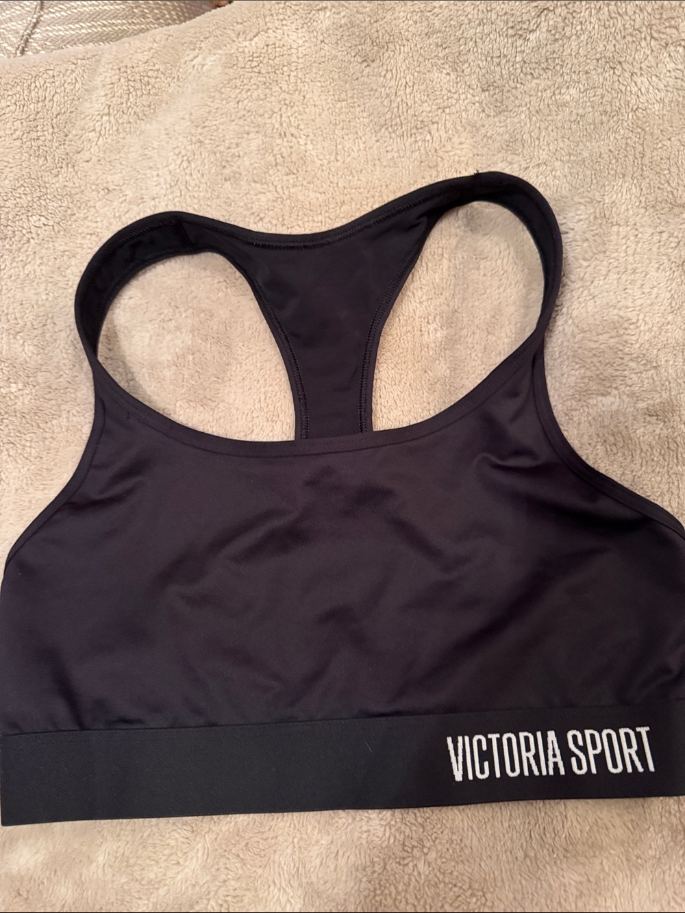 Victoria's Secret Black Racerback Sports Bra - Medium